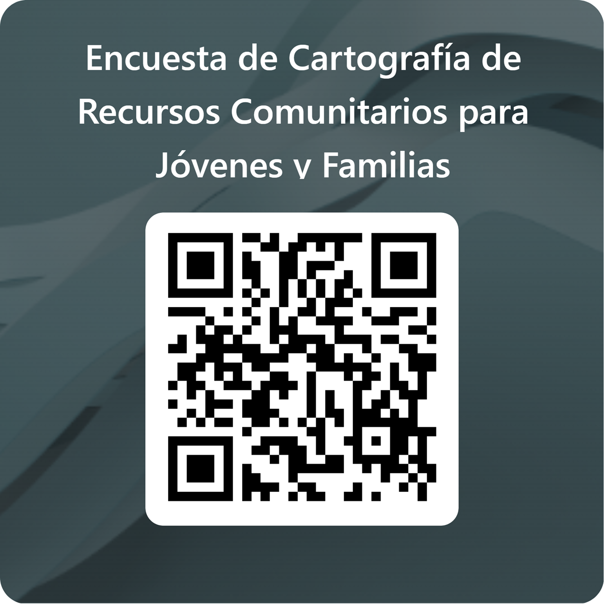 Encuesta de Cartografía de Recursos Comunitarios para Jóvenes y Familias